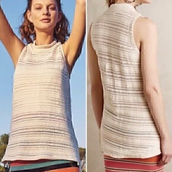 Anthropologie Dolan Piedra cream knit tank top - Picture 1 of 6